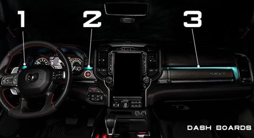 Oracle Lighting 4235-333 2019-2024 RAM Complete Interior Ambient Lighting ColorSHIFT RGB Conversion Kit