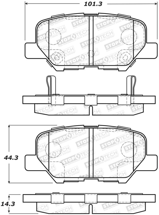 Stoptech 308.16790 Street Brake Pads - Front