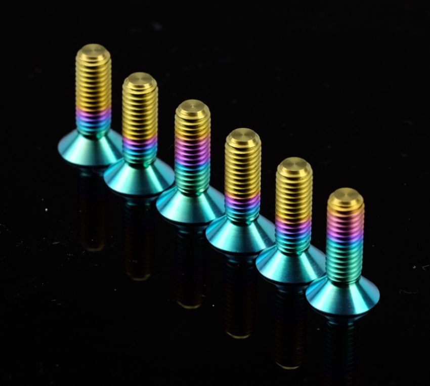 NRG SWS-100TI-MC Titanium Steering Wheel Screw Upgrade Kit (Conical) - Multi Color
