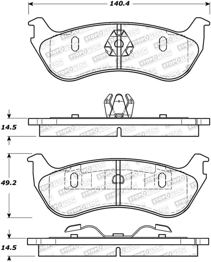 Stoptech 308.08810 Street Brake Pads