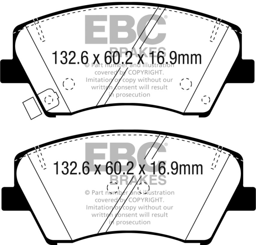 EBC Brakes DP23075 Greenstuff 2000 Series Sport Brake Pads