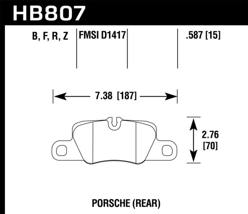 Hawk Performance HB807Z.587 Performance Ceramic Disc Brake Pad