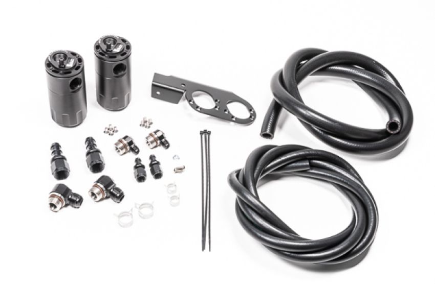 Radium Engineering 20-0729-FL DUAL CATCH CAN KIT, NISSAN Z33 V35, VQ35DE/HR, FLUID LOCK