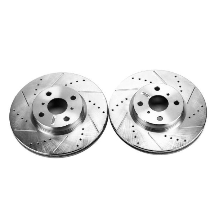 PowerStop JBR1546XPR PowerStop Evolution Performance Drilled, Slotted & Plated Brake Rotor Pair