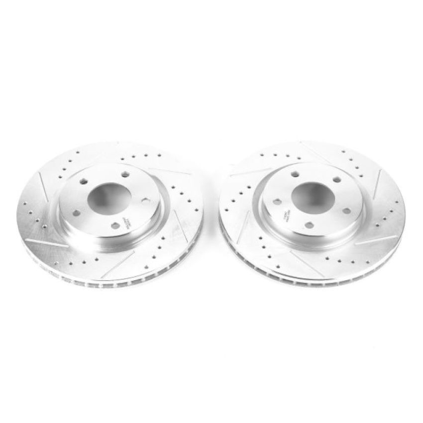 PowerStop JBR1716XPR PowerStop Evolution Performance Drilled, Slotted & Plated Brake Rotor Pair