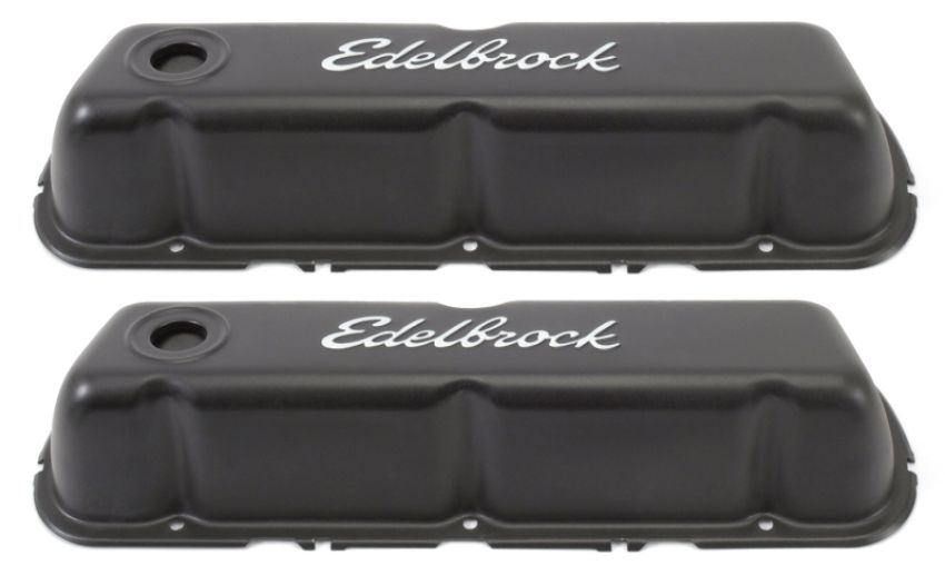 EDELBROCK EDE4603 Valve Cover Kit SBF Signature Series Black