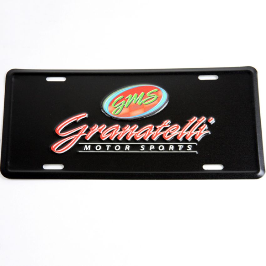 Granatelli Motor Sports 100006 Granatelli Motor Sports Aluminum License Plate - Black Face & Full Color Logo
