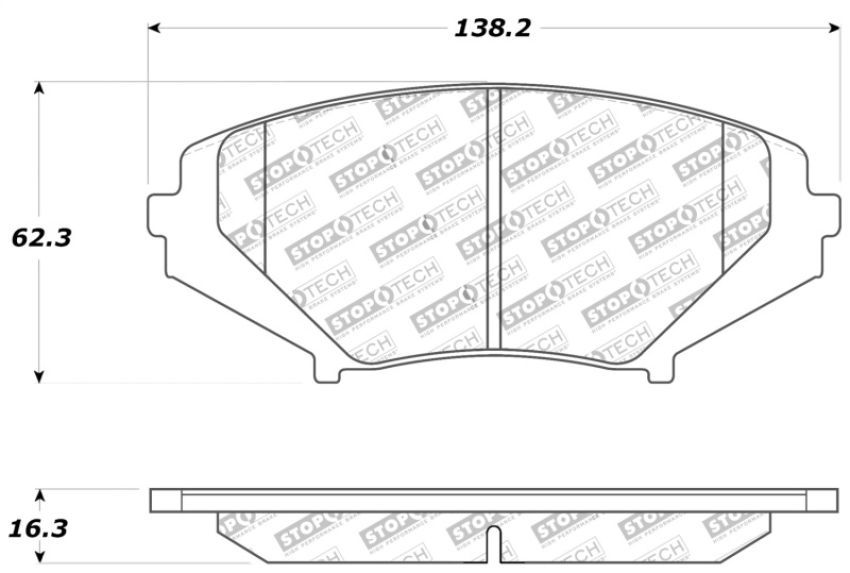 Stoptech 309.10110 Sport Brake Pads w/Shims and Hardware - Front
