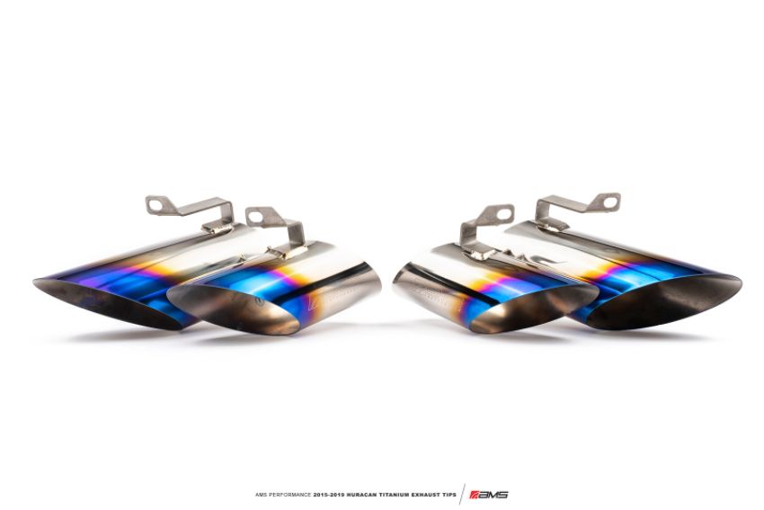AMS ALP.22.05.0002-1 Performance 15-19 Lamborghini Huracan Titanium Exhaust Tips (OEM Fitment)