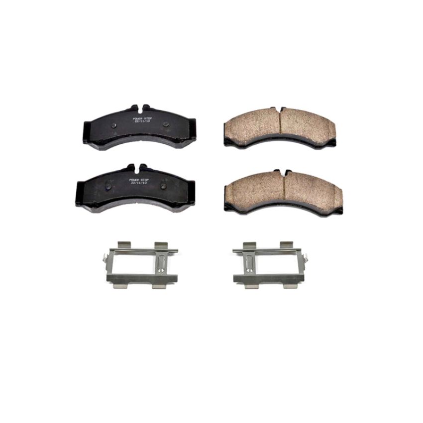 PowerStop 17-949B PowerStop - Z17 Low-Dust Ceramic Brake Pads with Hardware