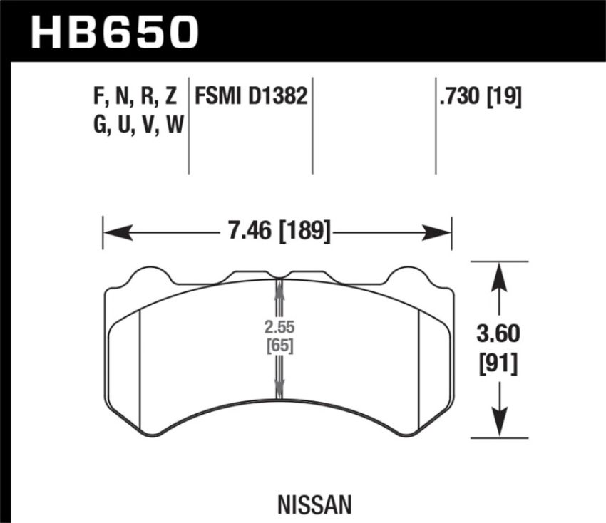 Hawk Performance HB650F.730 HPS Disc Brake Pad