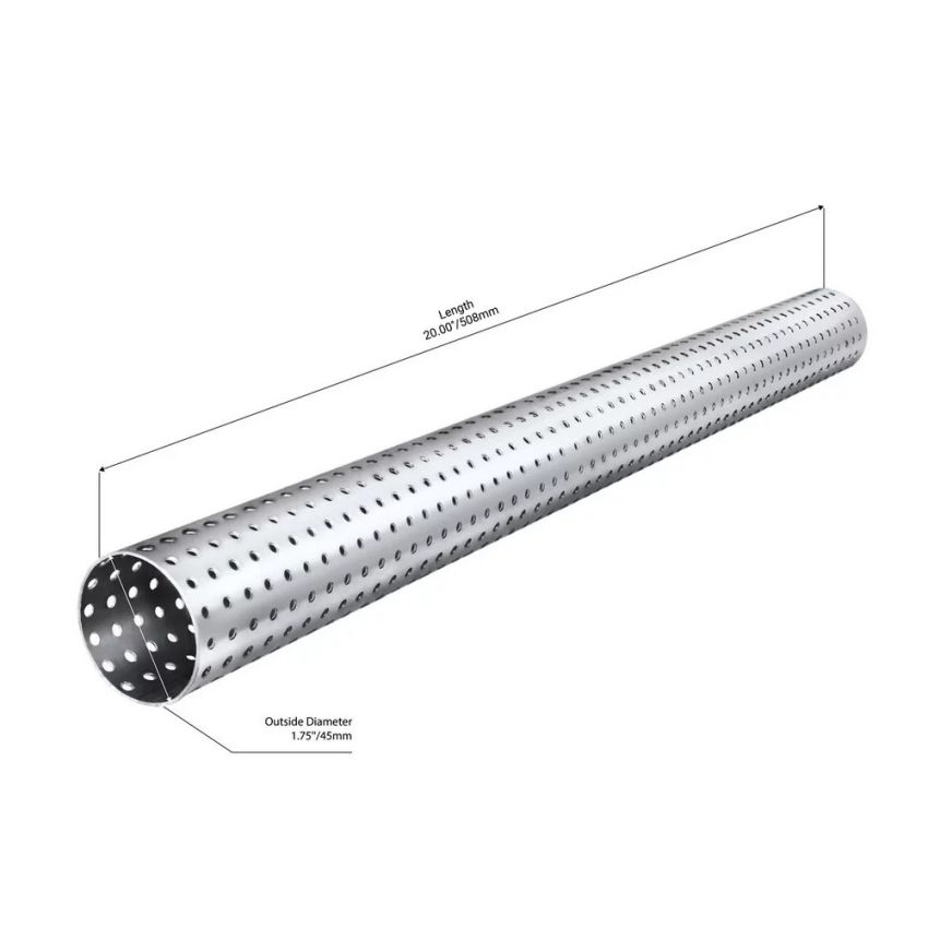 FORTLUFT 4401299 Perforated Exhaust Pipe 1.75'' Stainless Steel
