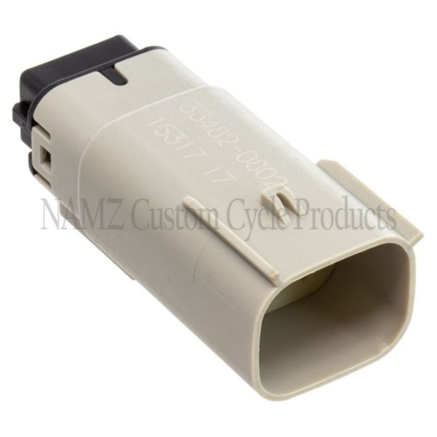 NAMZ NM-33482-0802 07-23 XL/FX Left Handlebar Ctrl Molex MX-150 8-Position Male Connector - Gray (HD 72447-07GY)