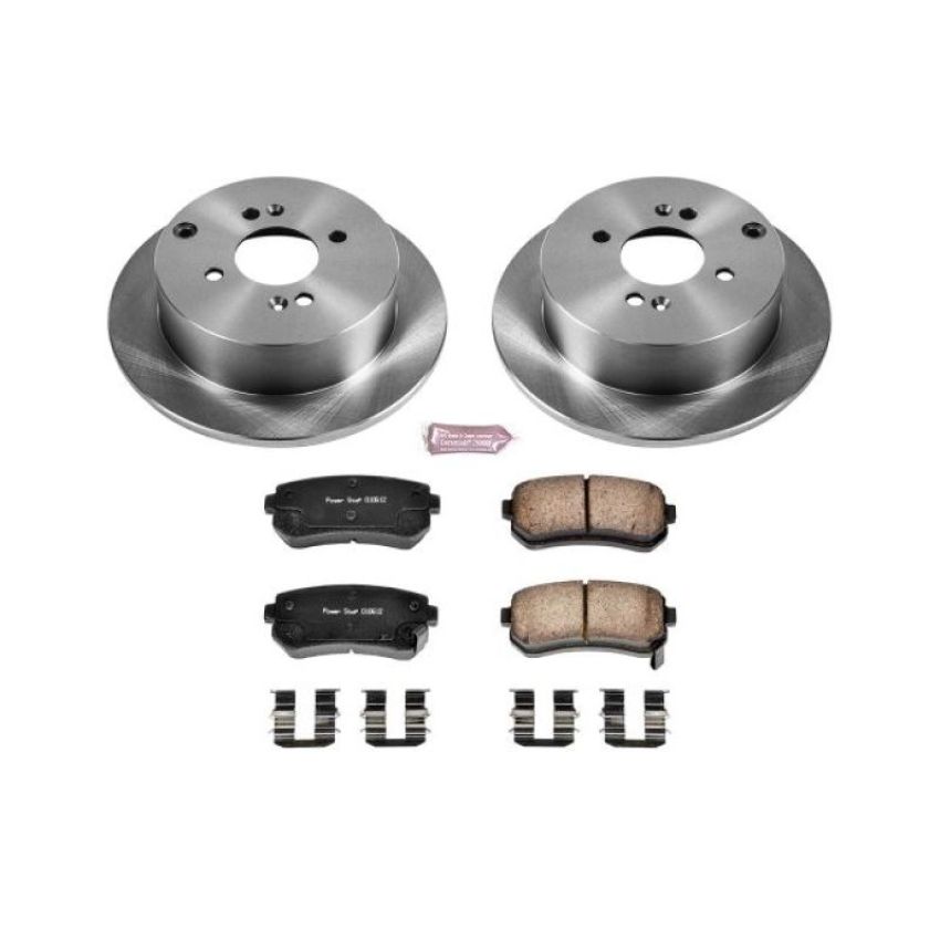 PowerStop KOE4653 OE Stock Replacement Low-Dust Ceramic Brake Pad and Rotor Kit