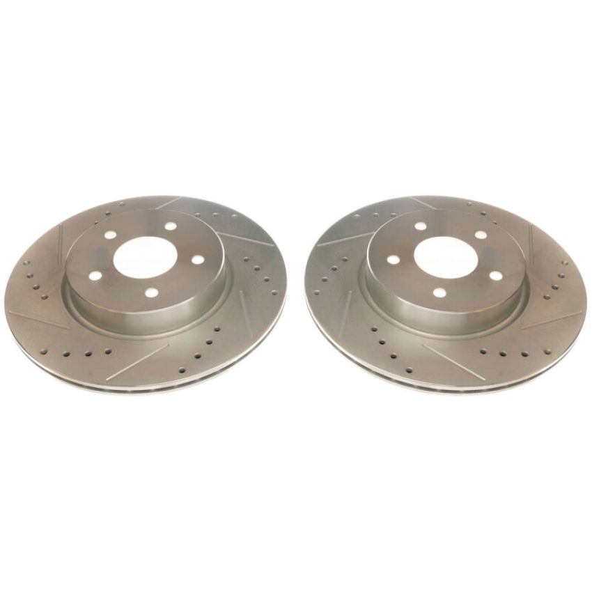 PowerStop JBR1775XPR PowerStop Evolution Performance Drilled, Slotted & Plated Brake Rotor Pair