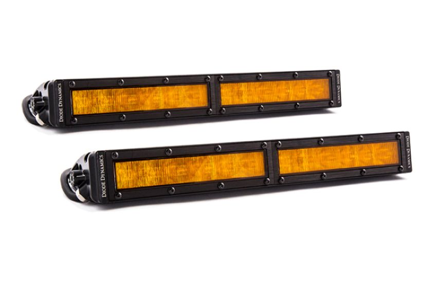 Diode Dynamics DD5045P 12 In LED Light Bar Single Row Straight - Amber Wide (Pair) Stage Series