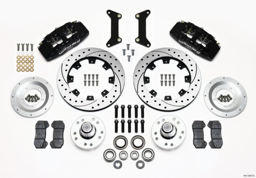 Wilwood 140-12837-D Dynapro 6 Front Hub Kit 12.19in Drilled 79-87 GM G Body