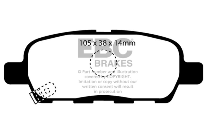 EBC Brakes DP31955C Redstuff Ceramic Low Dust Brake Pads