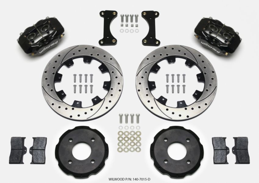 Wilwood 140-7015-D Forged Dynalite Front Hat Kit 12.19in Drilled 2002 Mitsubishi Lancer