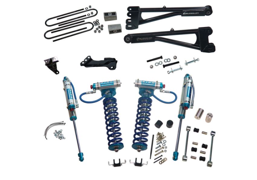 Superlift K981KG 08-10 Ford F-250/F-350 SD 4WD 4in Lift Kit w/Repl Radius Arms & King Coilovers Rear Shocks