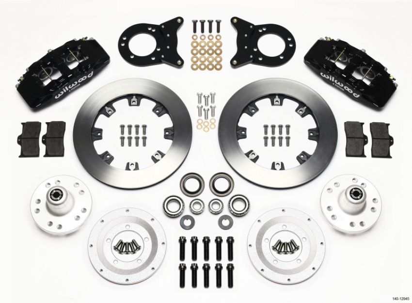 Wilwood 140-12945 Dynapro 6 Front Hub Kit 12.19in 1970-1973 Mustang Disc & Drum Spindle