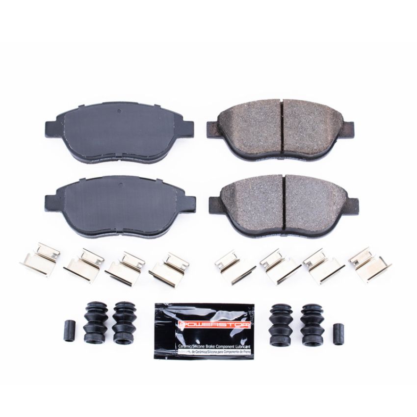 PowerStop Z23-1618 PowerStop - Z23 Daily Driver Carbon-Fiber Ceramic Brake Pads with Hardware Kit