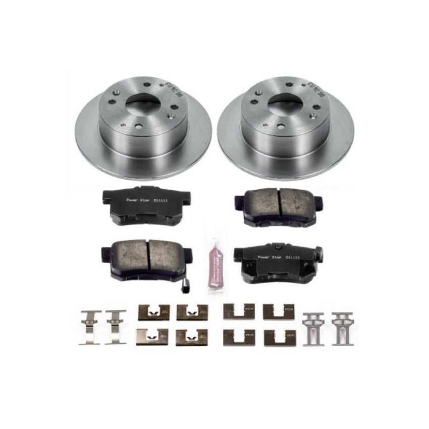 PowerStop KOE4991 OE Stock Replacement Low-Dust Ceramic Brake Pad and Rotor Kit