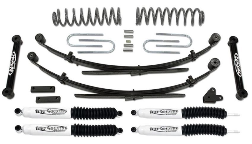 Tuff Country 43802K 87-01 Jeep Cherokee 4x4 3.5in Lift Kit with Rear Leaf Springs (No Shocks)