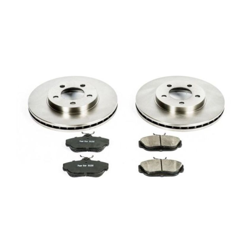 PowerStop KOE1327 OE Stock Replacement Low-Dust Ceramic Brake Pad and Rotor Kit