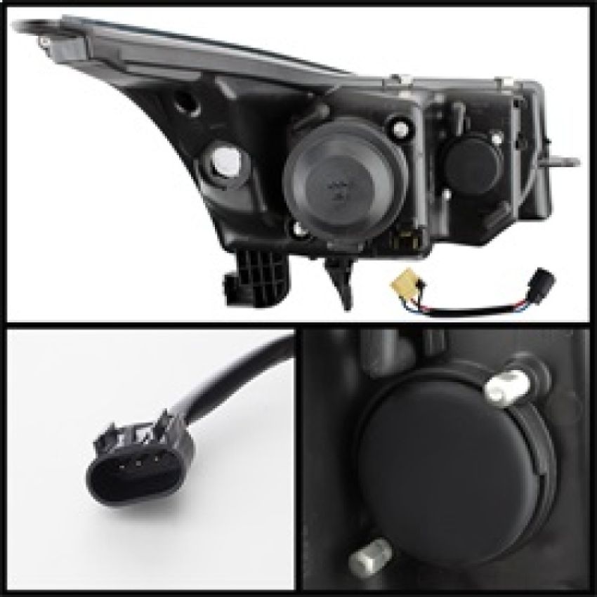 SPYDER 5074164 Projector Headlights - Light Tube - DRL - Black