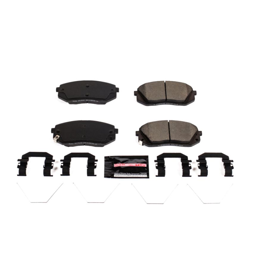 PowerStop Z23-1855 PowerStop - Z23 Daily Driver Carbon-Fiber Ceramic Brake Pads with Hardware Kit