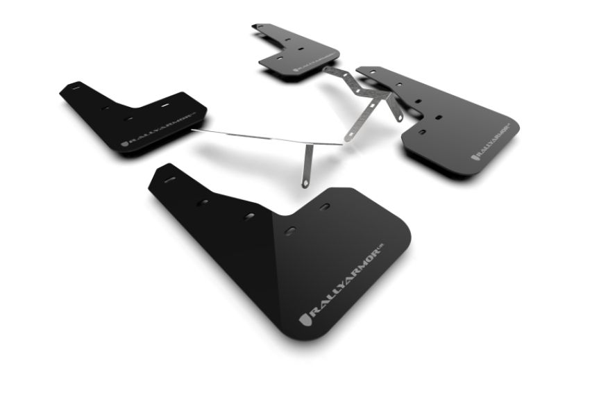 Rally Armor MF90-UR-BLK/GRY Black Mud Flap/Grey Logo