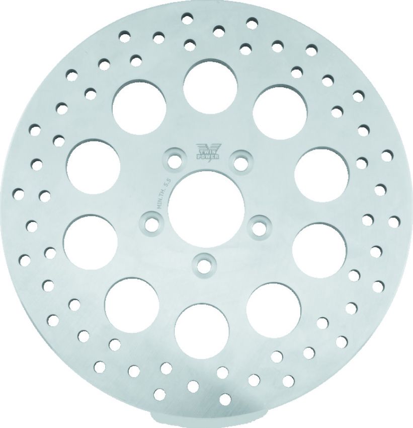 TwinPower 666831 Twin Power 08-Up FLH FLT Rear 11.8 Solid Rotor W/Holes