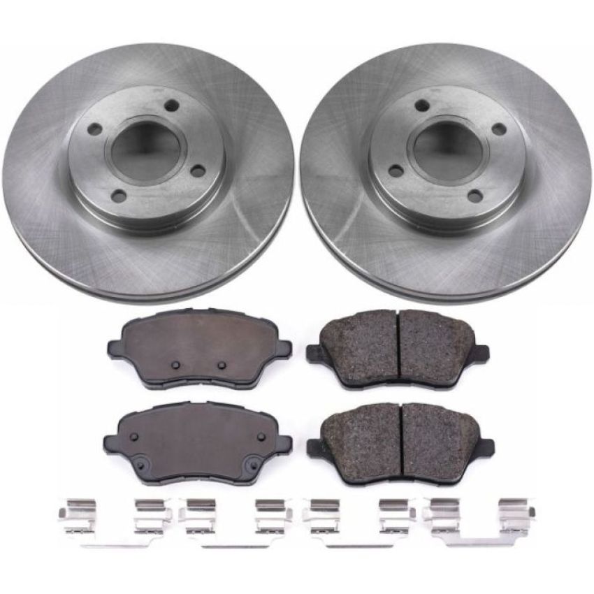 PowerStop KOE6818 OE Stock Replacement Low-Dust Ceramic Brake Pad and Rotor Kit