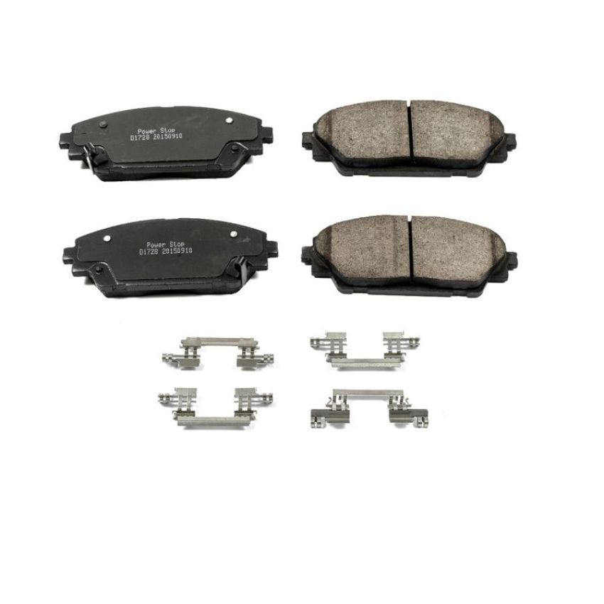PowerStop 17-1728 PowerStop - Z17 Low-Dust Ceramic Brake Pads with Hardware