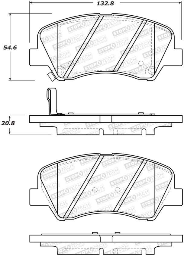 Stoptech 308.15930 Street Brake Pads - Rear