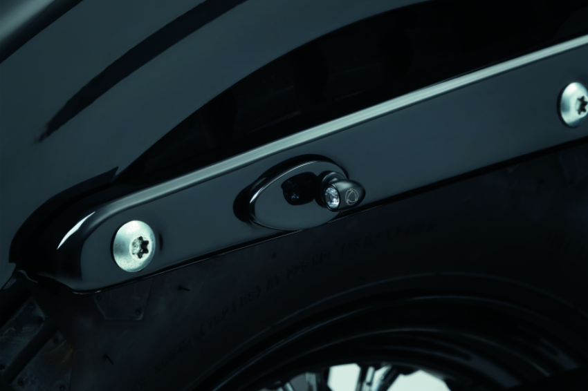 Kuryakyn 2575 Kellerman Atto Clear Lens Red Run-Brake Satin Black