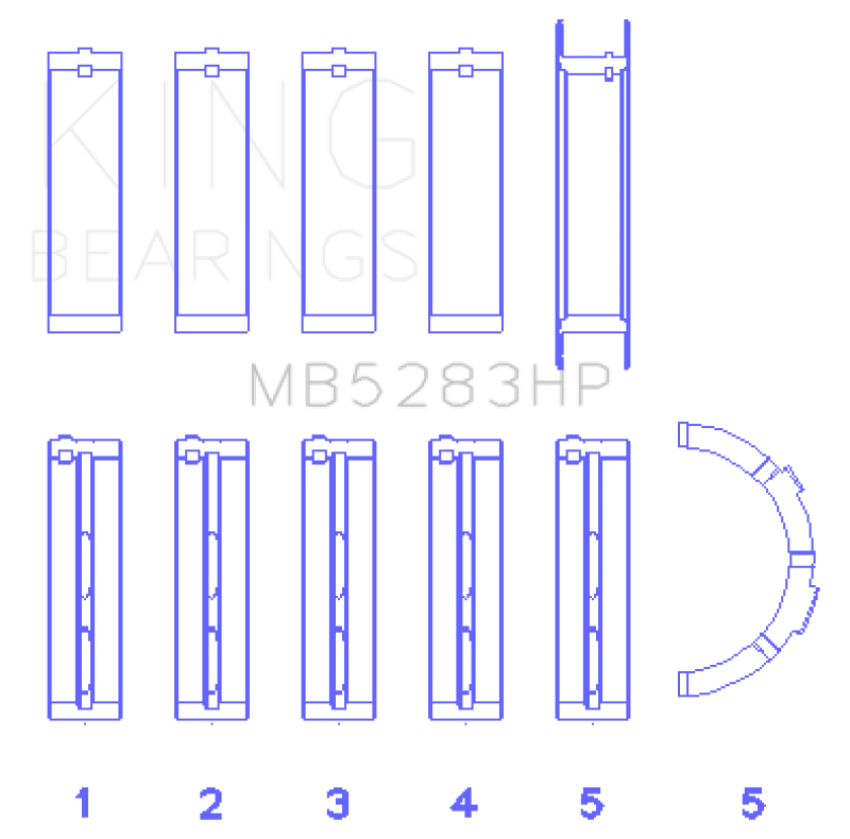 King Performance Main Bearing Set - Size Standard X