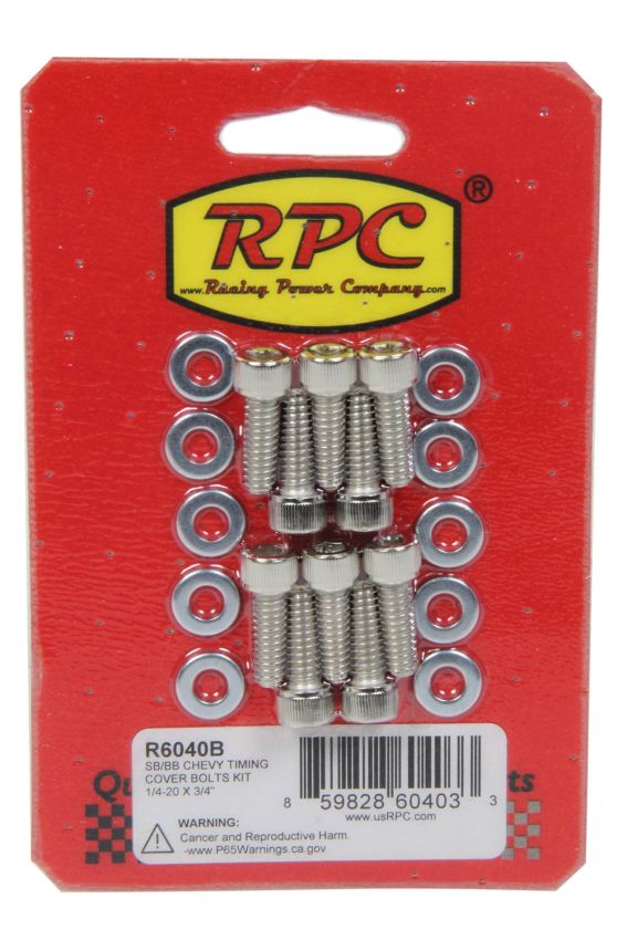 RACING POWER CO-PACKAGED RPCR6040B Timing Chain Cover Bolts -10