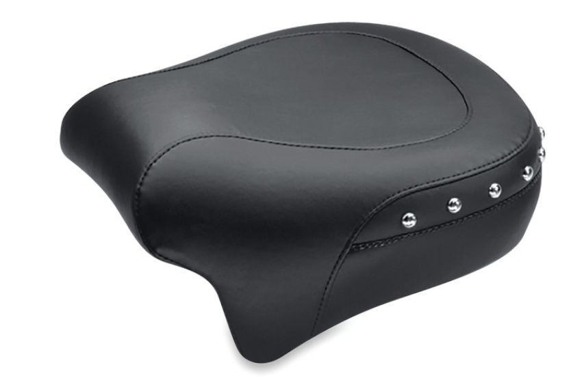 Mustang Motorcycle 75451 Mustang 08-21 Harley Electra Glide,Rd Glide,Rd King,Str Glide Pass Seat(13.5wide)/Studs - Black