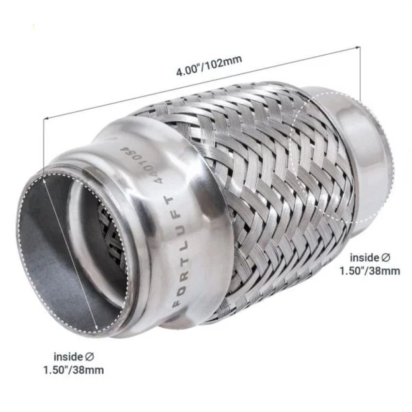 FORTLUFT 4401054 Exhaust Flex Connector 1.50''x4.00'' Stainless Steel