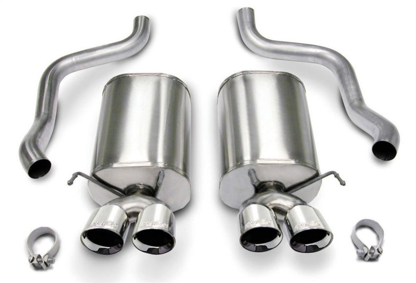 CORSA Performance 14169 Corsa 2005-2007 Chevrolet Corvette C6 6.0L V8 Polished Sport Axle-Back Exhaust