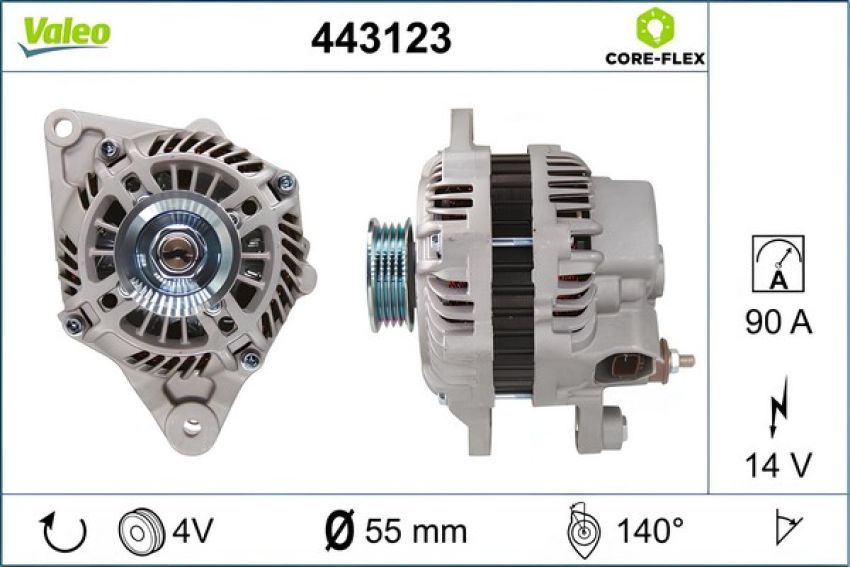 Valeo 443123 2008-2015 Smart Fortwo Alternator