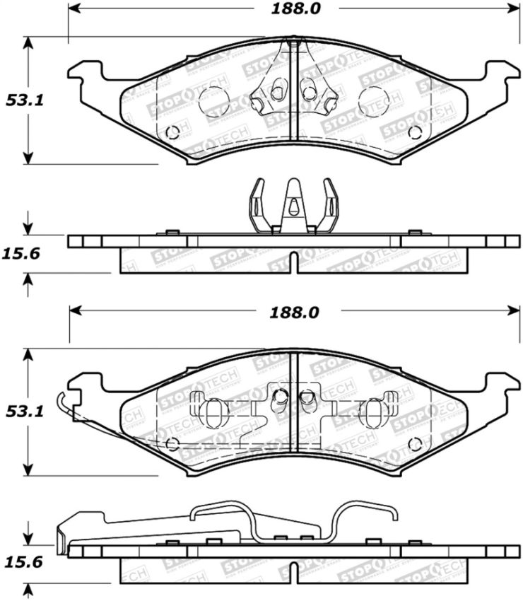 Stoptech 308.03240 Street Brake Pads