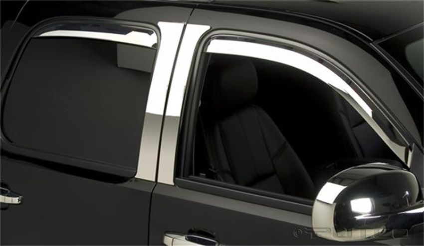 Putco 480055 14-14 Chevrolet Silverado HD - Crew Cab (Front Only) Element Chrome Window Visors
