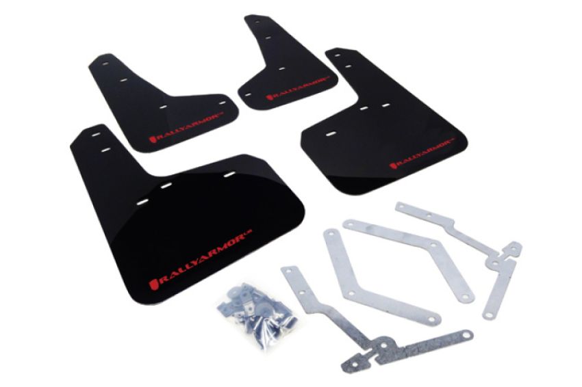 Rally Armor MF27-UR-BLK/RD Black Mud Flap/Red Logo