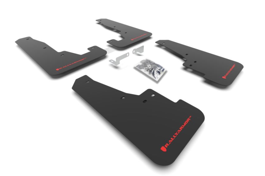 Rally Armor MF55-UR-BLK/RD Black Mud Flap/Red Logo