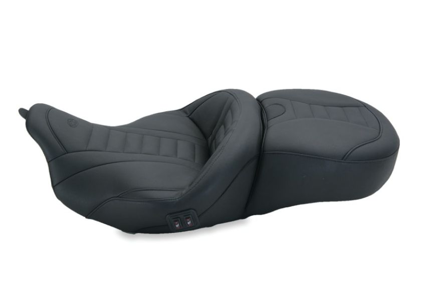 Mustang Motorcycle 79007 Mustang 08-21 Harley Electra Glide, Rd Glide, Rd King, Str Glide Heated 1PC Seat Deluxe-Black