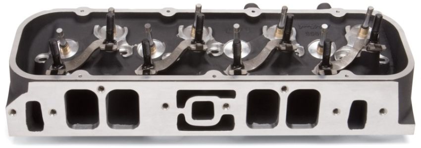 Edelbrock 61559 Single Marine BBC Rect Port Head w/ Valves