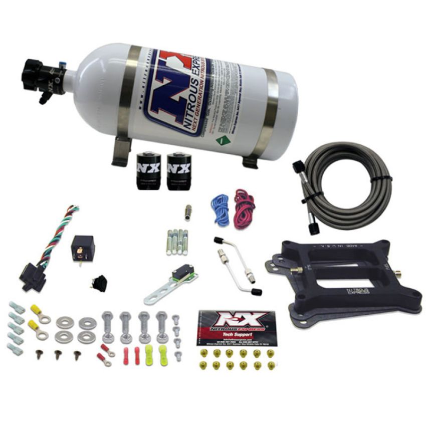 Nitrous Express 30040-10 4150 4-BBL/GASOLINE (50-100-150-200-250-300HP) WITH 10LB BOTTLE